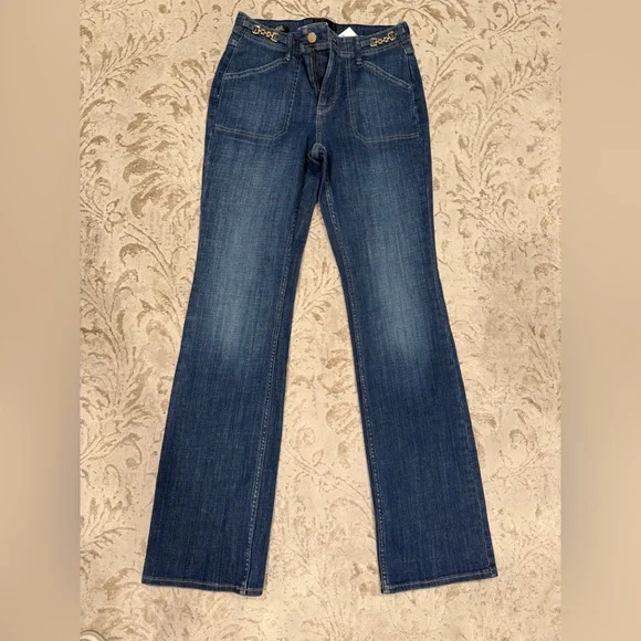 White House Black Market Dark Blue Flare Jeans